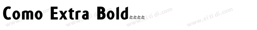 Como Extra Bold字体转换